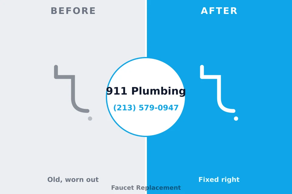Before and after: plumbing repair Lincolndale, NY